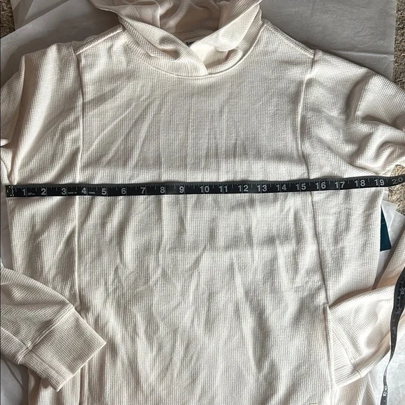 Tommy John Waffle Knit Hoodie in Pastel Parchment - Picture 10 of 13